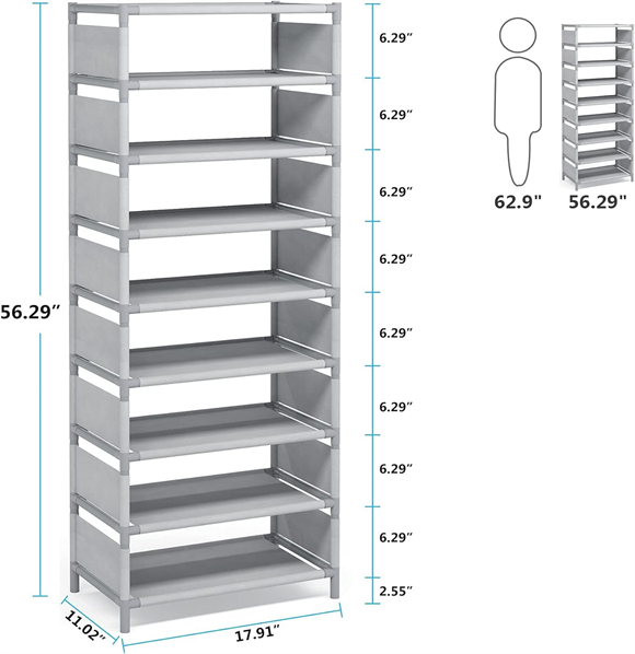 Shoe rack with cover